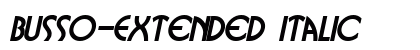 Busso-Extended Italic preview