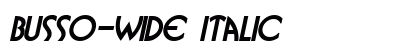 Busso-Wide Italic preview