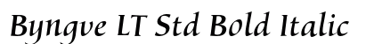 Byngve LT Std Bold Italic Font