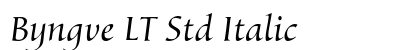 Byngve LT Std Italic Font