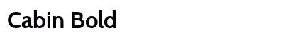 Cabin Bold Preview