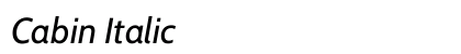 Cabin Italic Preview