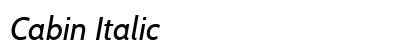 Cabin Italic Preview