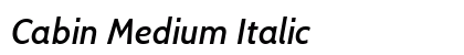 Cabin Medium Italic Preview