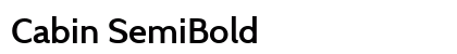 Cabin SemiBold Preview