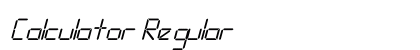 Calculator Regular Font