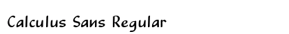 Calculus Sans Regular preview