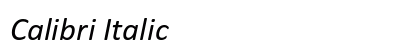 Calibri Italic Font