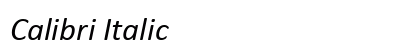 Calibri Italic Font