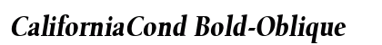 CaliforniaCond Bold-Oblique Preview