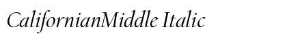 CalifornianMiddle Italic Font