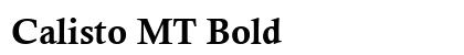 Calisto MT Bold Font