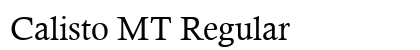 Calisto MT Regular Font