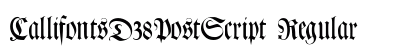 CallifontsD38PostScript Regular preview