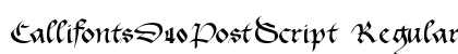 CallifontsD40PostScript Regular preview