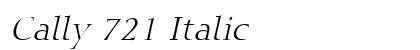 Cally 721 Italic Preview