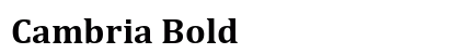 Cambria Bold Preview
