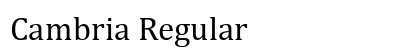 Cambria Regular Preview