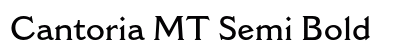 Cantoria MT Semi Bold Preview