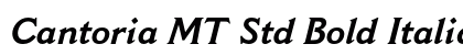 Cantoria MT Std Bold Italic Preview