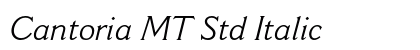 Cantoria MT Std Italic Preview