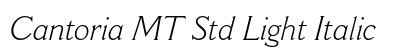 Cantoria MT Std Light Italic Preview