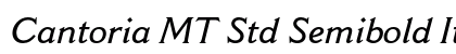 Cantoria MT Std Semibold Italic Preview