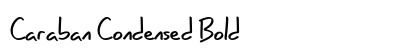 Caraban Condensed Bold Preview