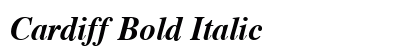 Cardiff Bold Italic Preview