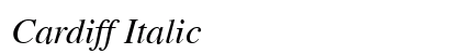 Cardiff Italic Preview