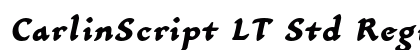 CarlinScript LT Std Regular BoldItalic Preview