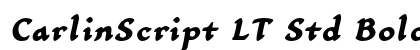 CarlinScript LT Std BoldIt Regular preview