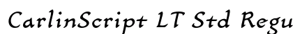 CarlinScript LT Std Regular Italic Preview
