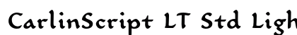 CarlinScript LT Std Light Bold preview