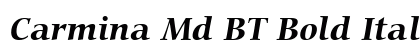 Carmina Md BT Bold Italic Preview