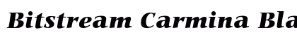 Bitstream Carmina Black Italic Preview