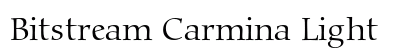 Bitstream Carmina Light preview