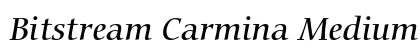 Bitstream Carmina Medium Italic Preview
