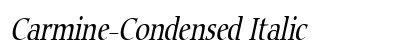 Carmine-Condensed Italic Preview