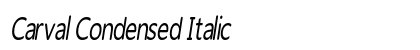 Carval Condensed Italic Preview