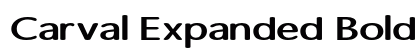 Carval Expanded Bold Preview