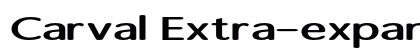 Carval Extra-expanded Bold Preview