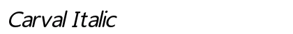 Carval Italic Preview