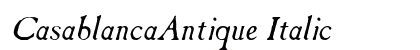 CasablancaAntique Italic Preview