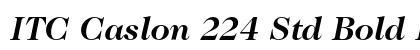 ITC Caslon 224 Std Bold Italic Preview