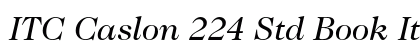 ITC Caslon 224 Std Book Italic Preview