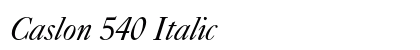 Caslon 540 Italic preview