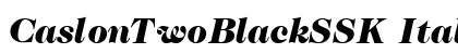 CaslonTwoBlackSSK Italic preview