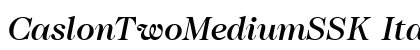 CaslonTwoMediumSSK Italic preview