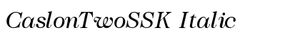 CaslonTwoSSK Italic preview
